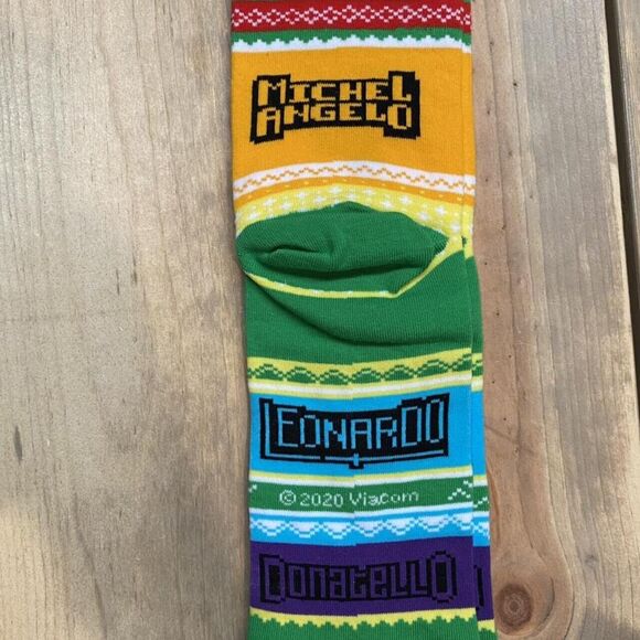 Odd Sox, Nickelodeon TMNT Teenage Mutant Ninja Turtles, 90's Cartoon, Fun Socks - Picture 4 of 4